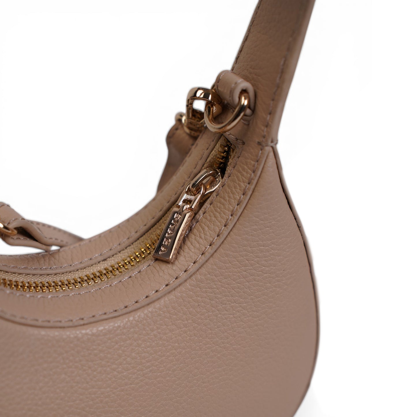 Skaza Beige & Black Structured Shoulder Bag