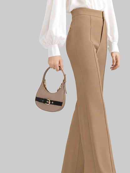 Skaza Beige & Black Structured Shoulder Bag