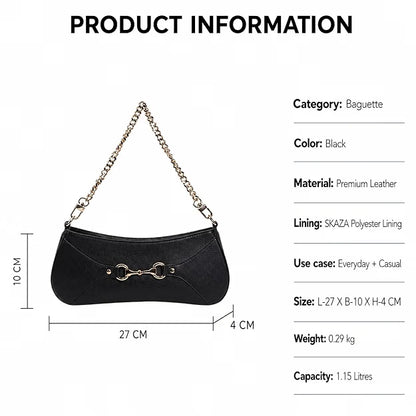 Skaza Black Statement Shoulder Bag