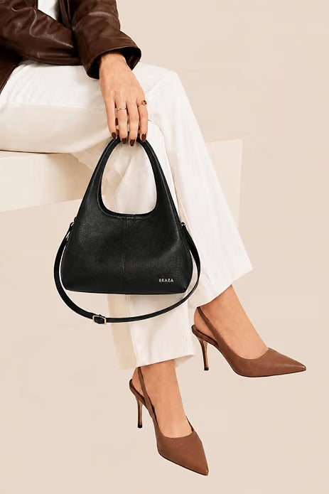 Skaza Black Hobo Handbag