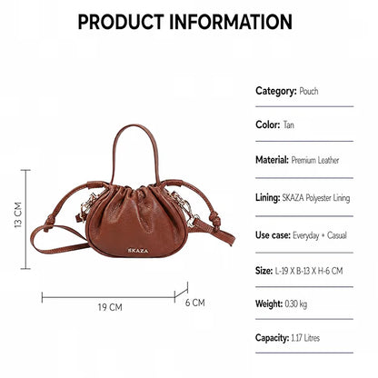 SKAZA Leather Pouch Handbag