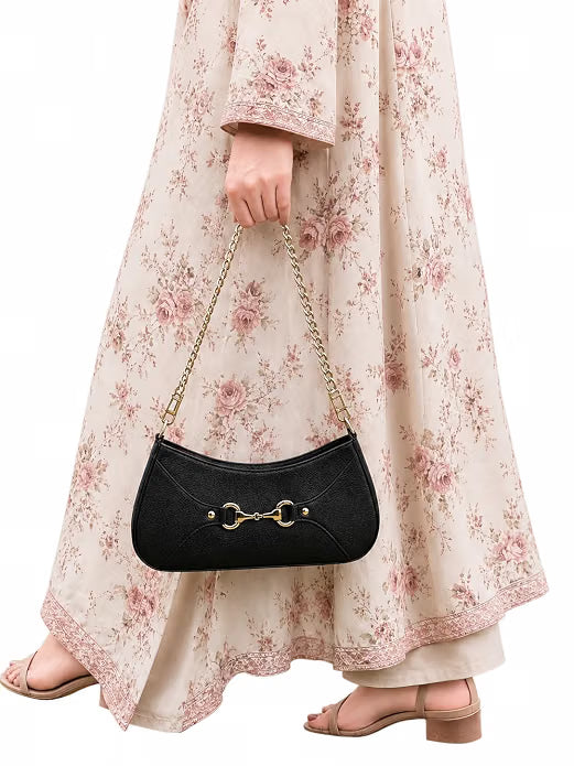 Skaza Black Statement Shoulder Bag