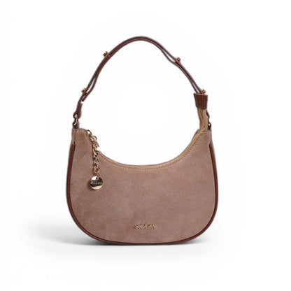 Skaza Beige Suede Shoulder Bag