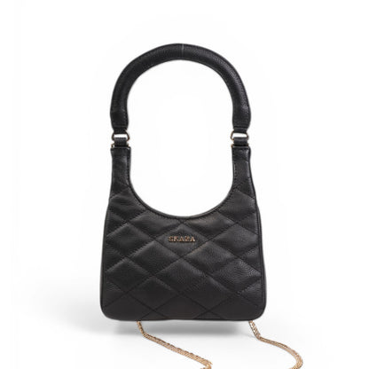 Skaza Black Quilted Leather Shoulder Bag