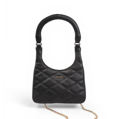 Skaza Black Quilted Leather Shoulder Bag