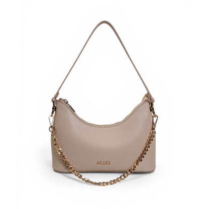 Skaza Beige Leather Shoulder Bag