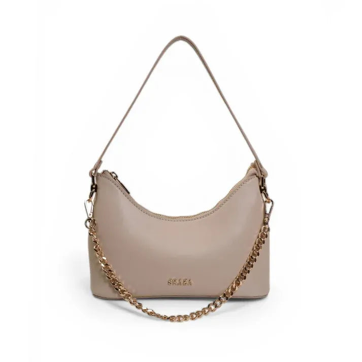 Skaza Beige Leather Shoulder Bag