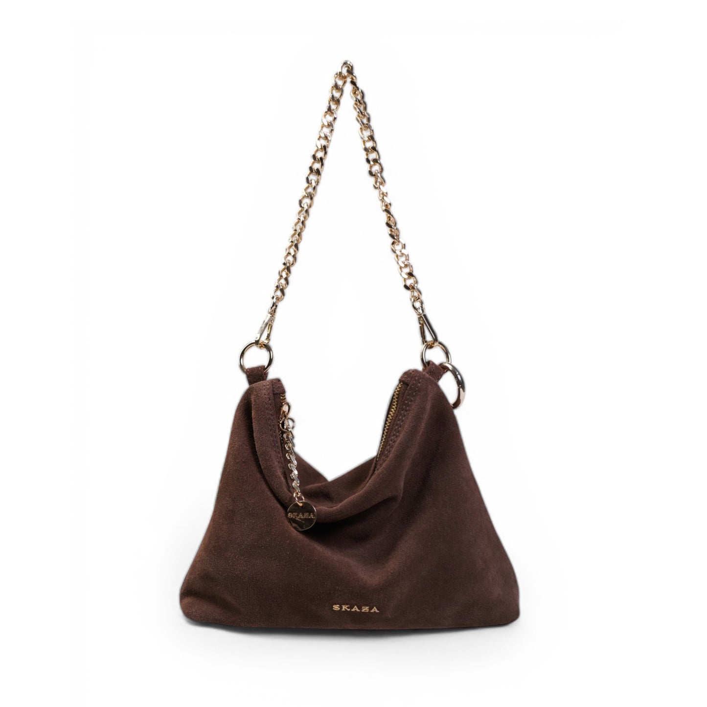 Skaza Brown Suede Shoulder Bag