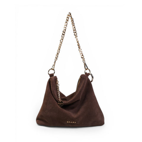 Skaza Brown Suede Shoulder Bag