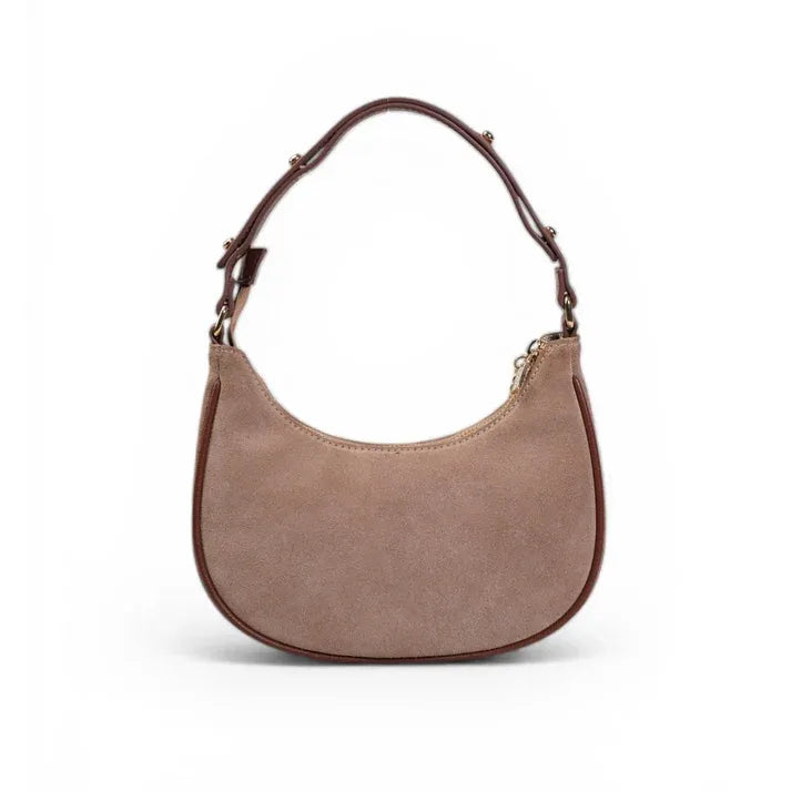 Skaza Beige Suede Shoulder Bag