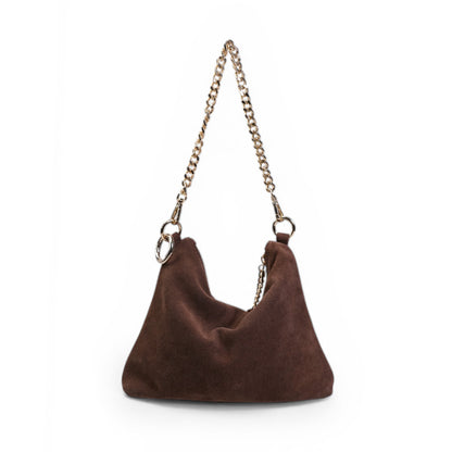 Skaza Brown Suede Shoulder Bag