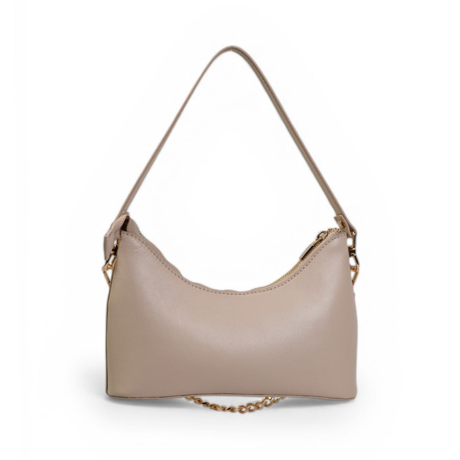 Skaza Beige Leather Shoulder Bag