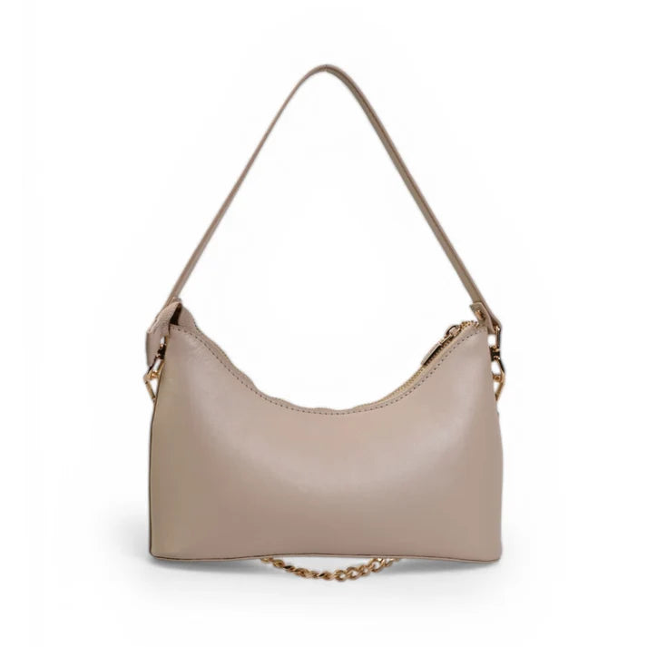 Skaza Beige Leather Shoulder Bag