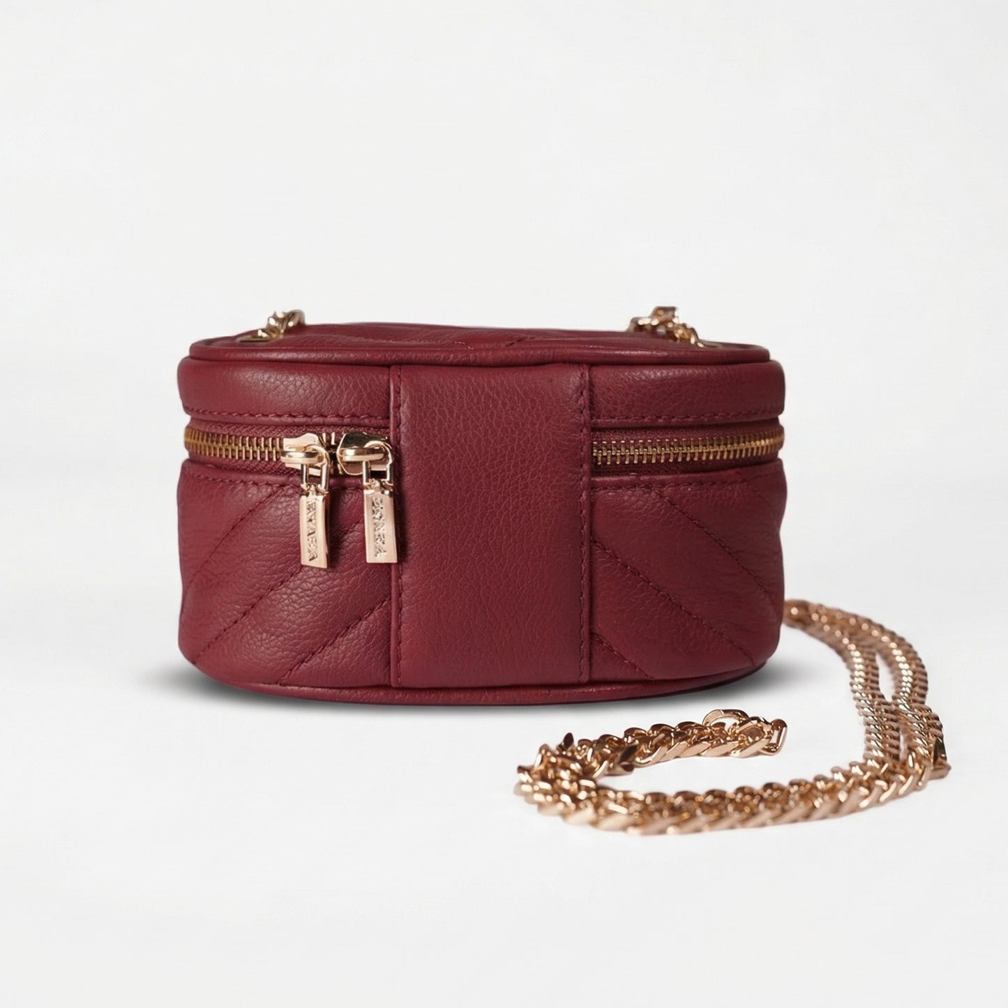 Skaza Wine Quilted Mini Shoulder Bag