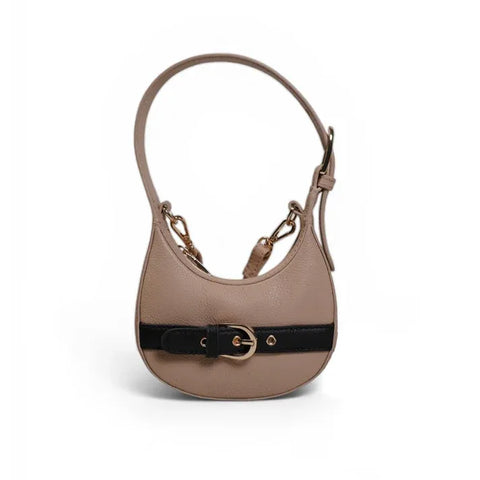 Skaza Beige & Black Structured Shoulder Bag