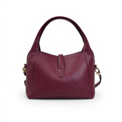 Skaza Wine Leather Top-Handle Bag