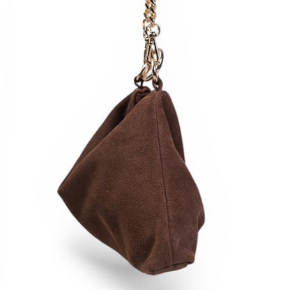Skaza Brown Suede Shoulder Bag