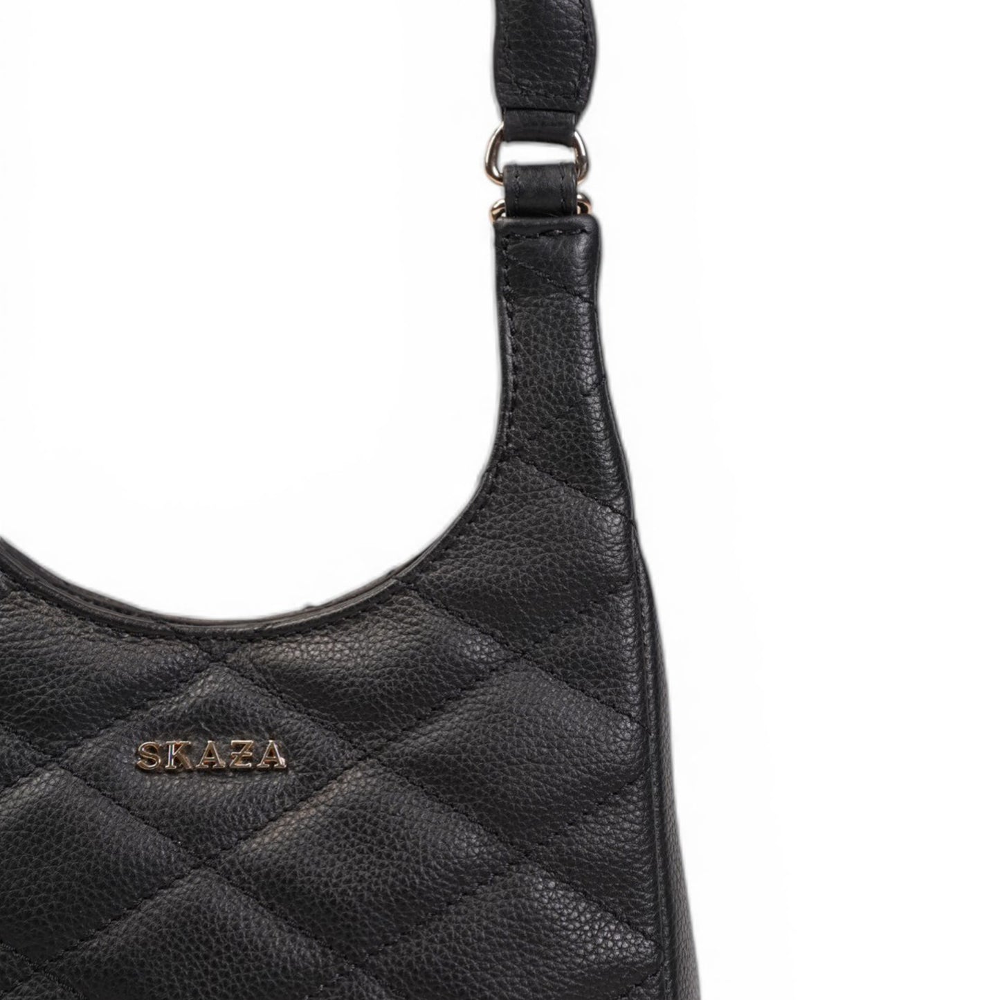 Skaza Black Quilted Leather Shoulder Bag