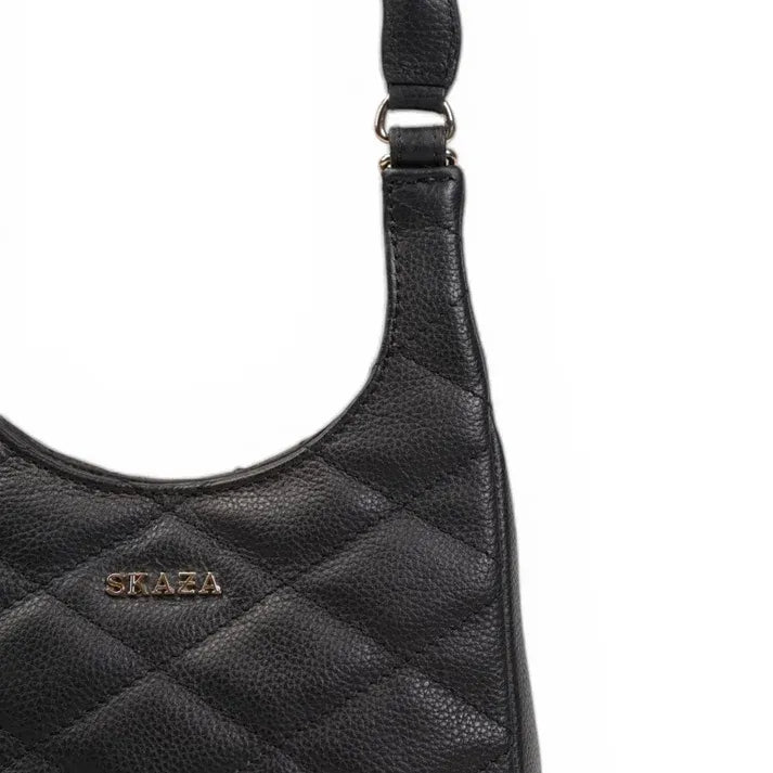 Skaza Black Quilted Leather Shoulder Bag