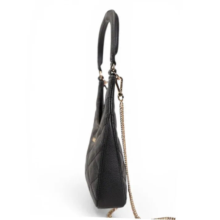 Skaza Black Quilted Leather Shoulder Bag