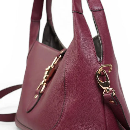 Skaza Wine Leather Top-Handle Bag