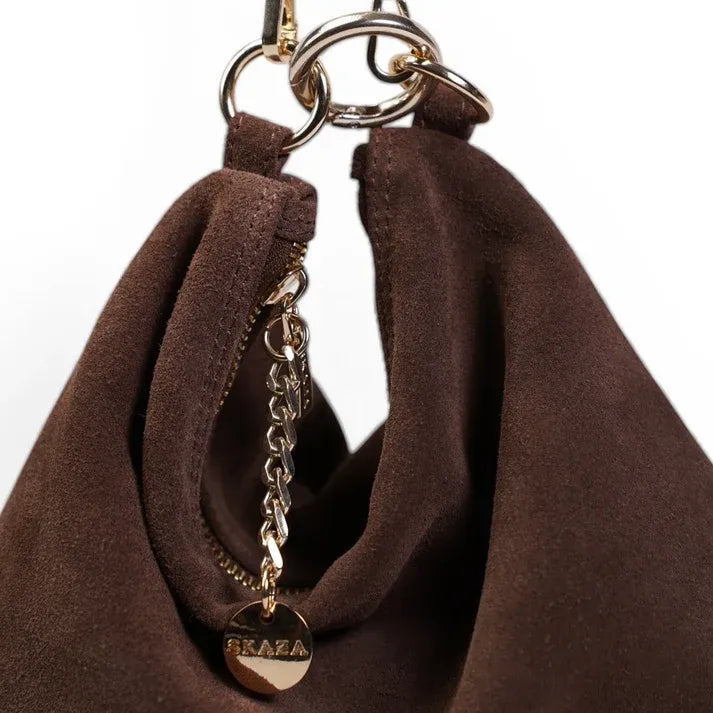 Skaza Brown Suede Shoulder Bag