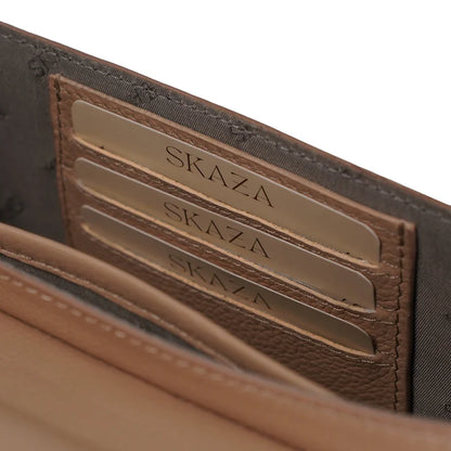 Skaza Beige Structured Leather Top-Handle Bag