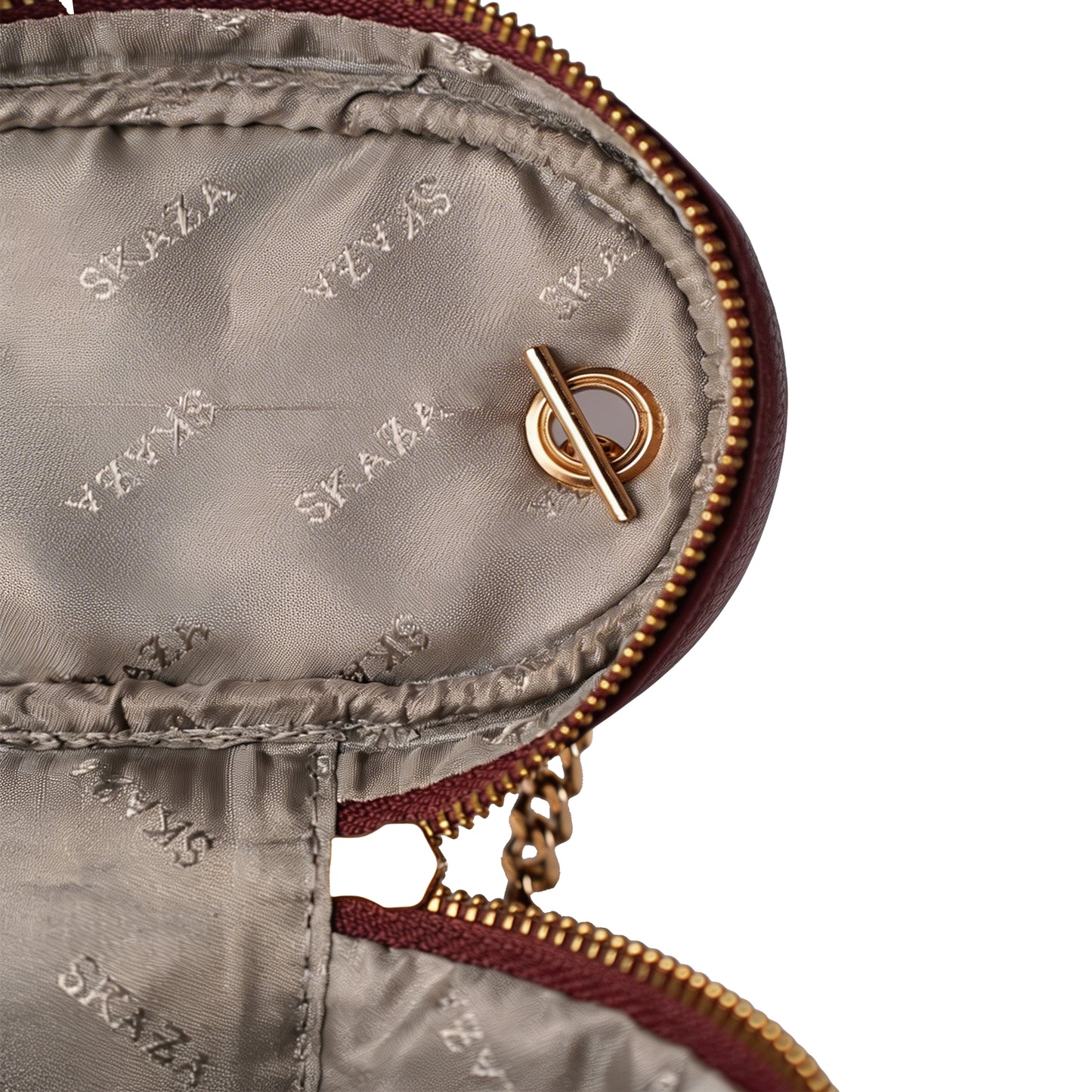Skaza Wine Quilted Mini Shoulder Bag