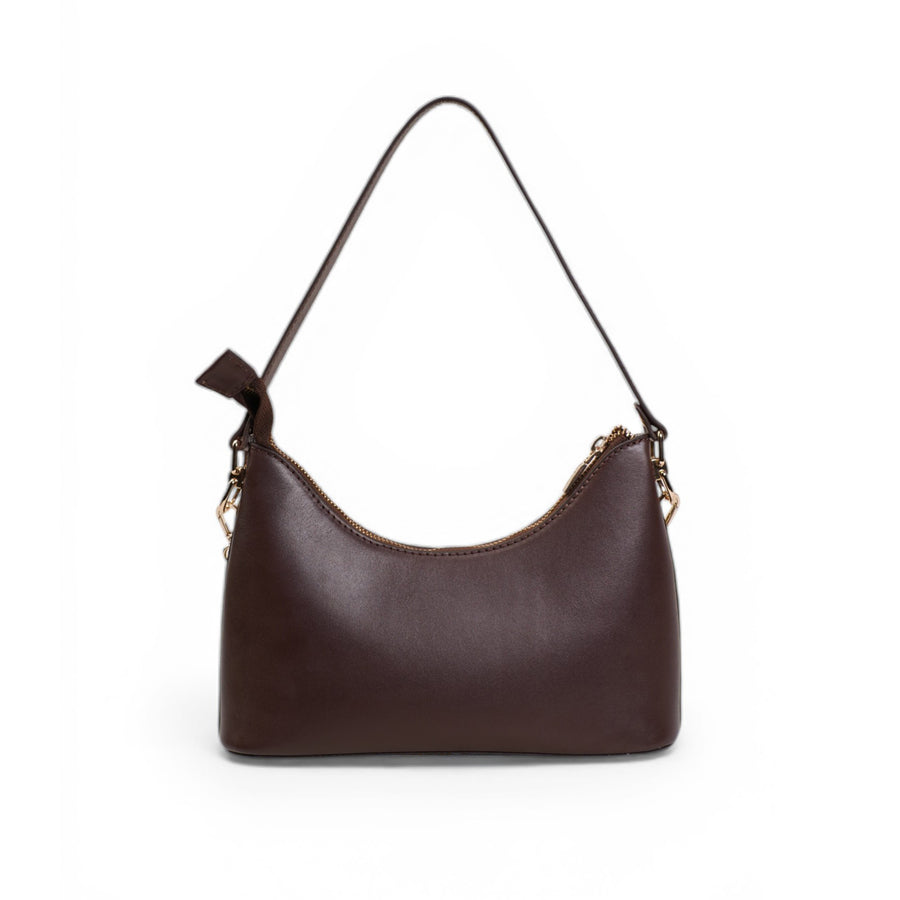 Skaza Chocolate Leather Shoulder Bag