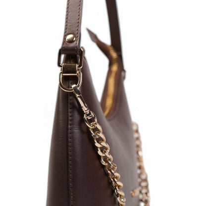 Skaza Chocolate Leather Shoulder Bag