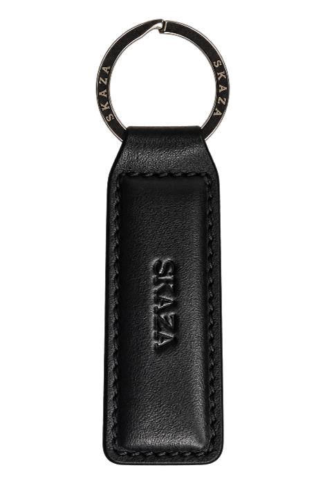 Skaza Signature Black Leather Keychain