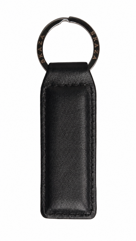 Skaza Signature Black Leather Keychain