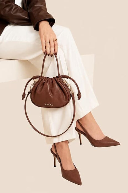SKAZA Leather Pouch Handbag