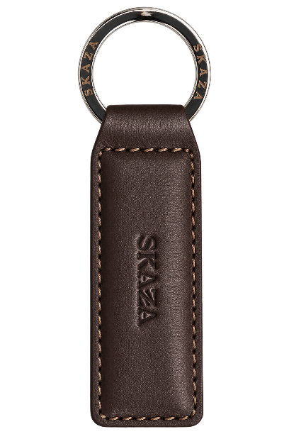 Skaza Signature Brown Leather Keychain