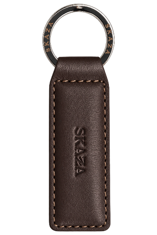 Skaza Signature Brown Leather Keychain