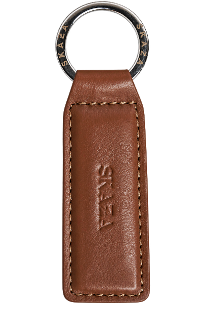 Skaza Signature Tan Leather Keychain