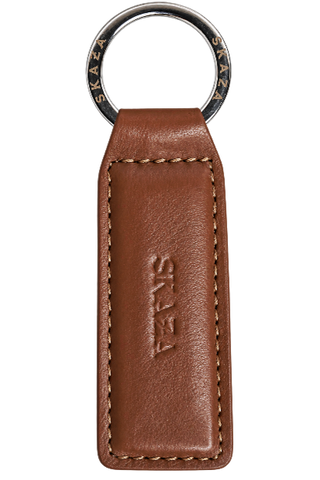 Skaza Signature Tan Leather Keychain