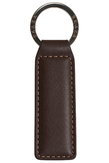 Skaza Signature Brown Leather Keychain